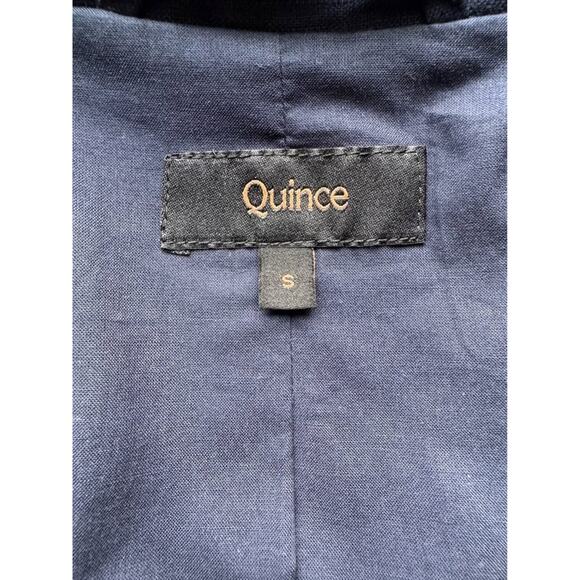 *Never Worn* Quince Navy Blue 100% Linen Blazer Women's Small (Highly Rated) - Picture 6 of 10